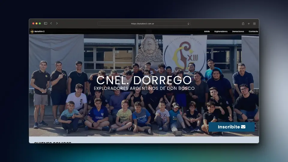 Captura de pantalla de proyecto Exploradores De Don Bosco